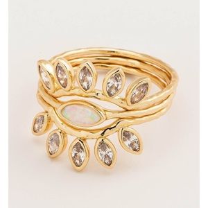 Gorjana Rumi Burst ring set